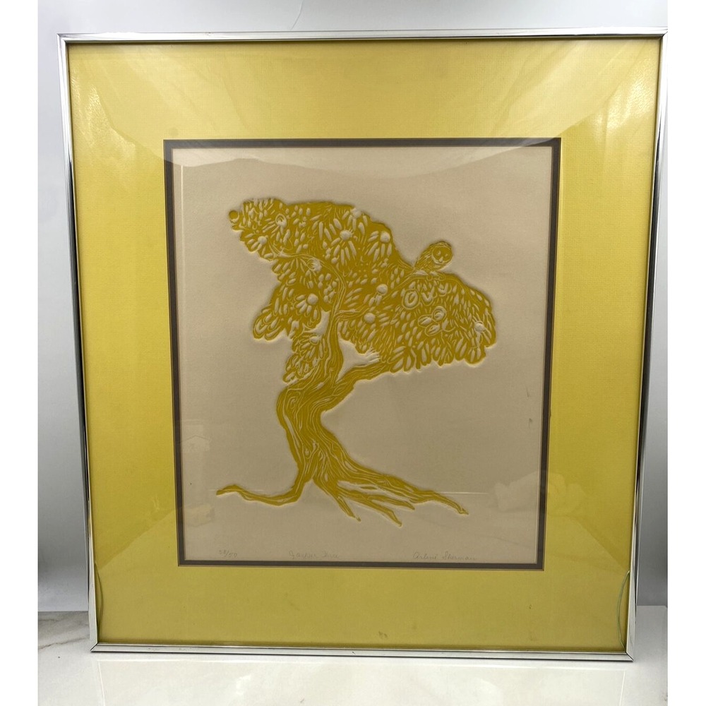 ARLINE SHERMAN Original Art "Jasper Tree" Signed Numbered Cast Paper Relief